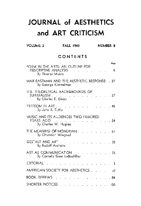 Catalogue Rouge - The Journal of Aesthetics and Art Criticism, Vol. 2 ...